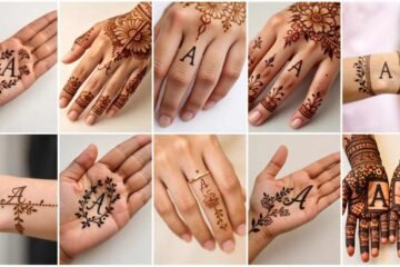 A Letter Mehndi design 39