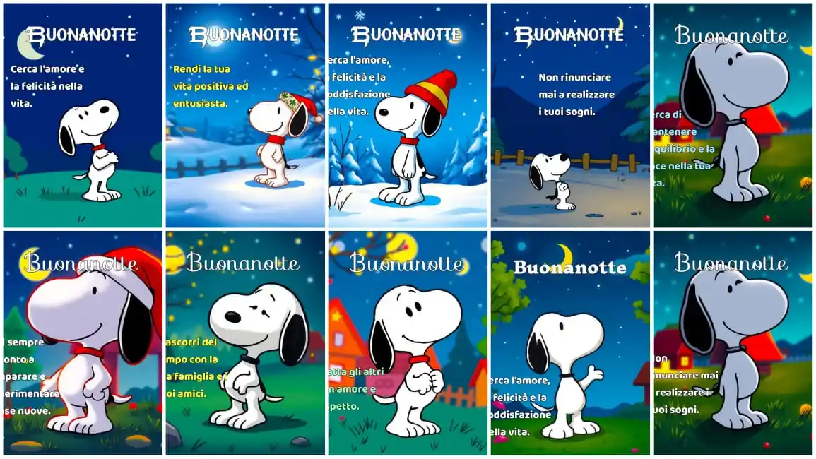 Buonanotte snoopy nuovissimi