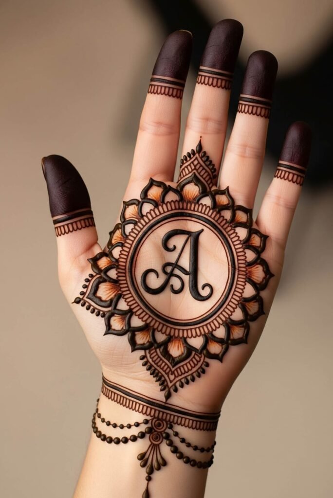 Stylish A on finger