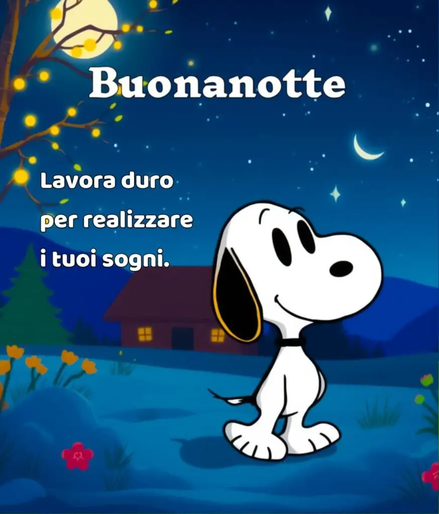 buonanotte a domani snoopy immagini nuove​