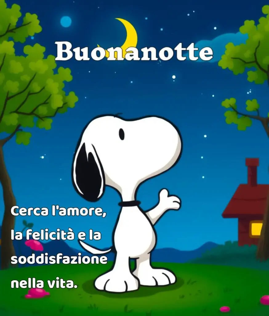 buonanotte con snoopy gif​