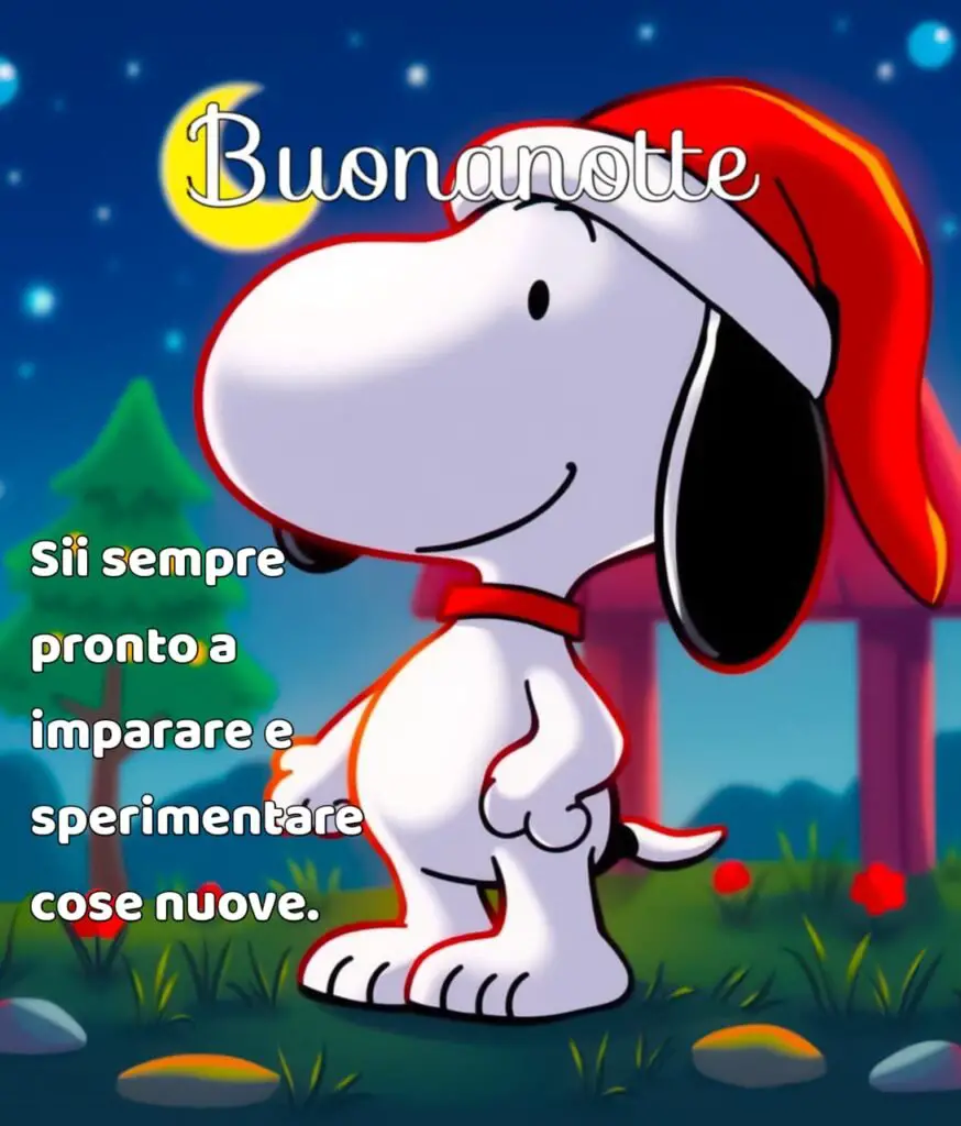 buonanotte snoopy inverno​