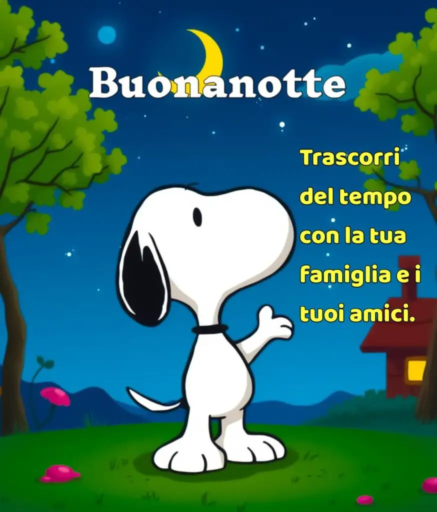 frasi buonanotte snoopy​