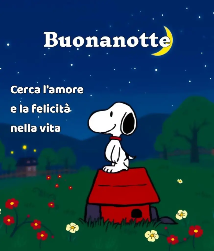 immagini buonanotte snoopy gratis​