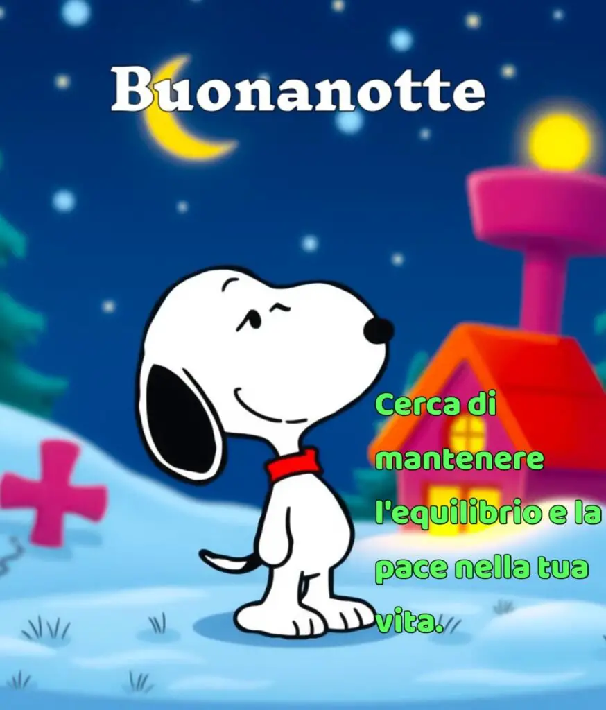 vignette buonanotte snoopy​