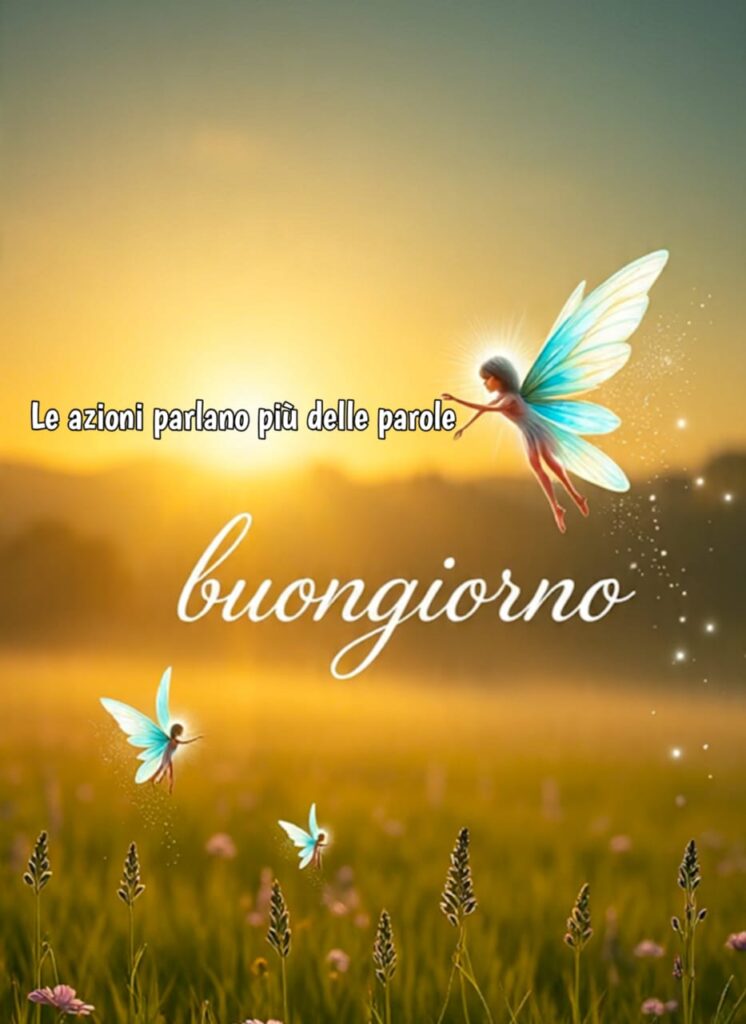 Questa immagine ha una frase sui buoni risultati del duro lavoro con una bellissima alba e fatine luminose Il tutto è decorato con una bella cornice floreale