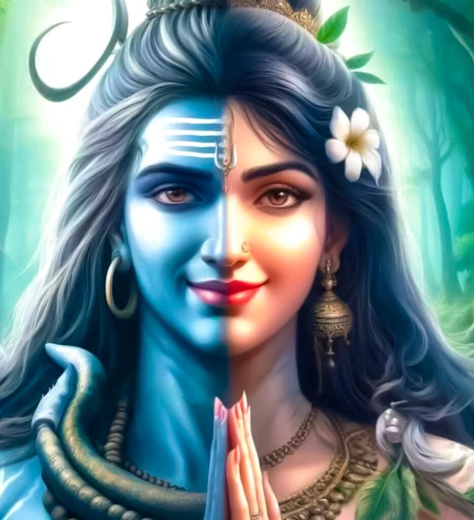 shiv parvati images aesthetic