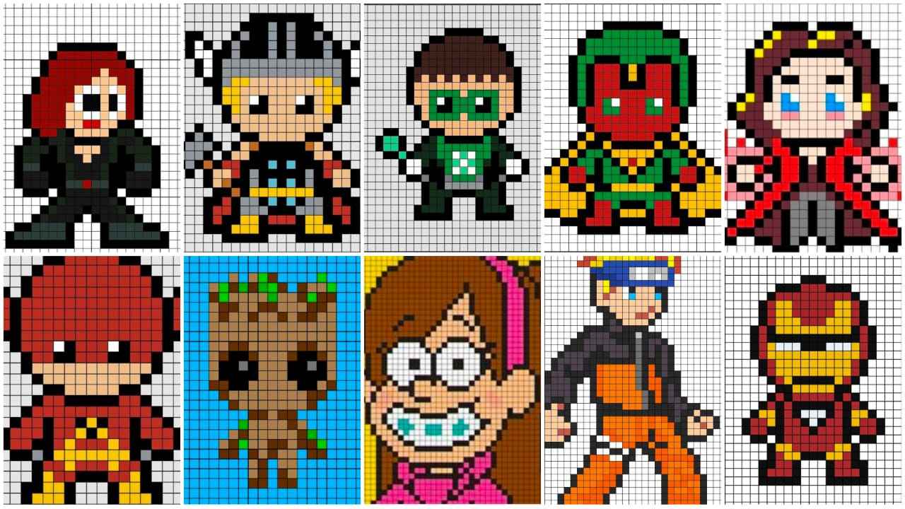 dibujos pixelados dificiles hd