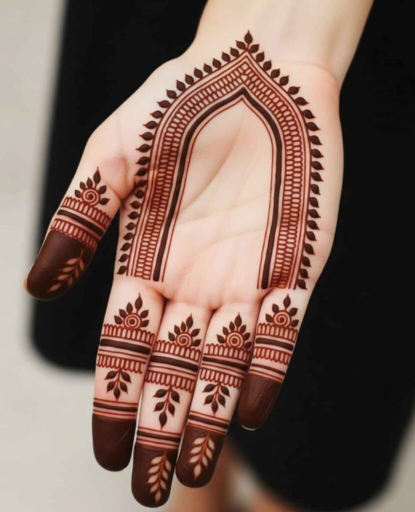 Aesthetic lotus mehndi art