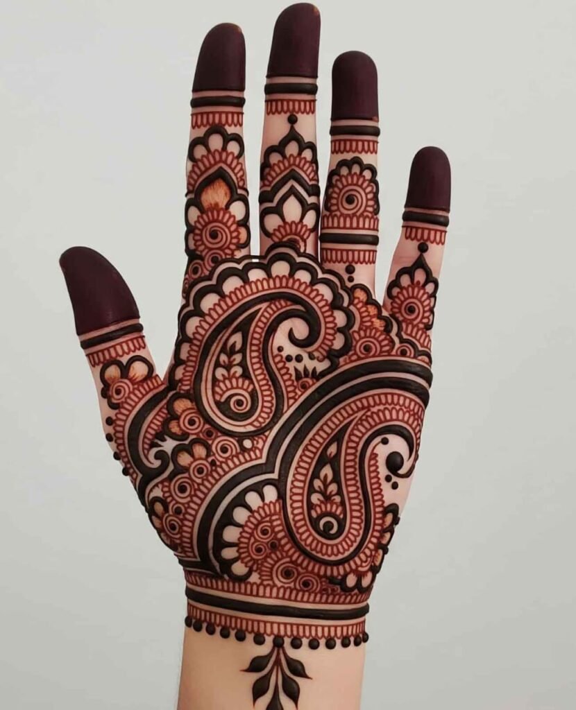 Cute stylish flower mehndi