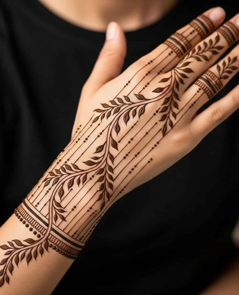 Floral arabic mehndi design