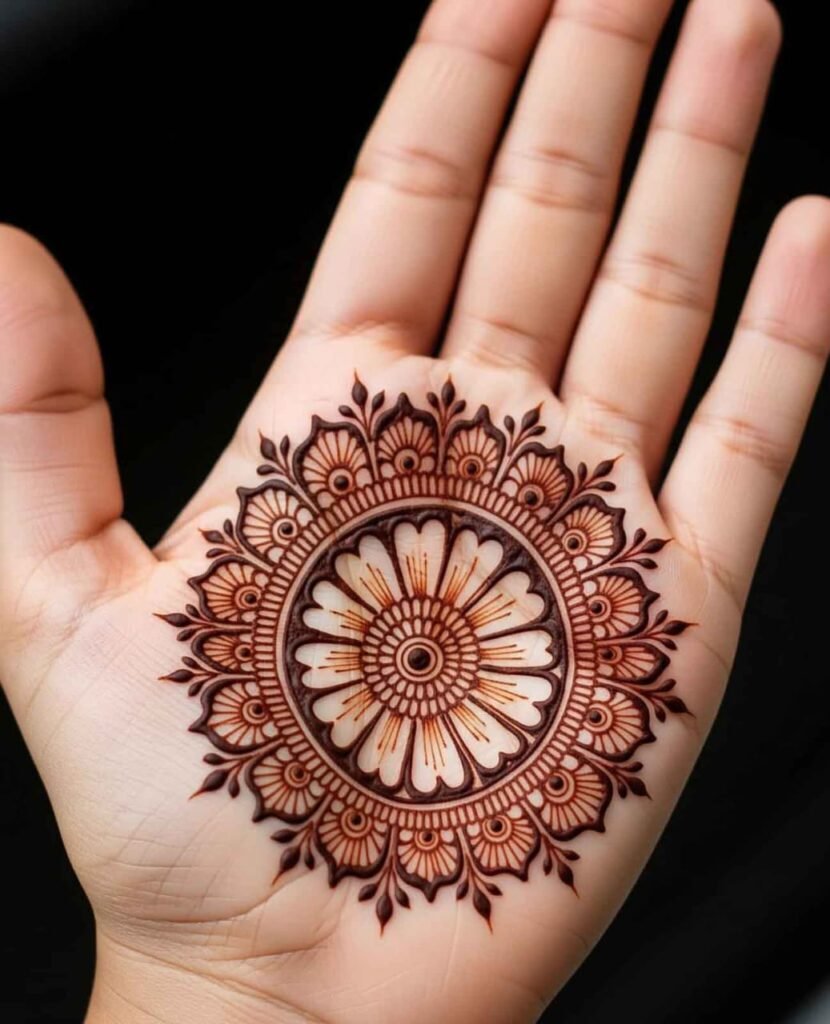 Floral bracelet mehndi design