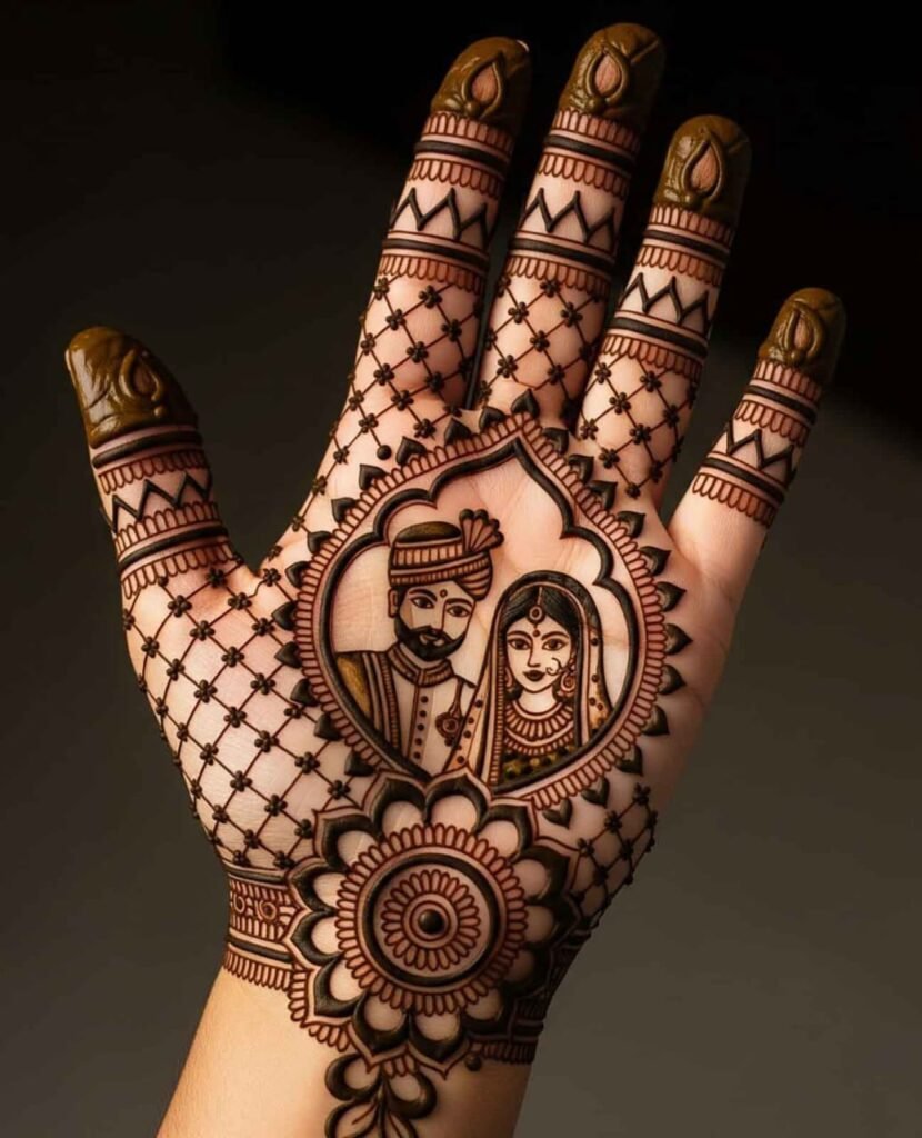 Lotus mandala mehndi style