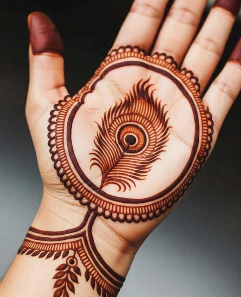 Royal lotus mehndi pattern