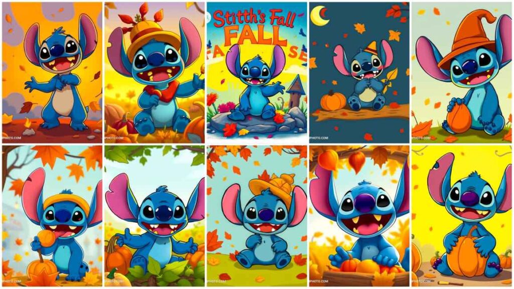 Stitch fall wallpaper