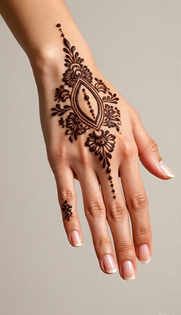 back half hand mehndi design​