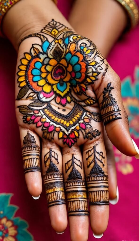 back hand check mehndi design​