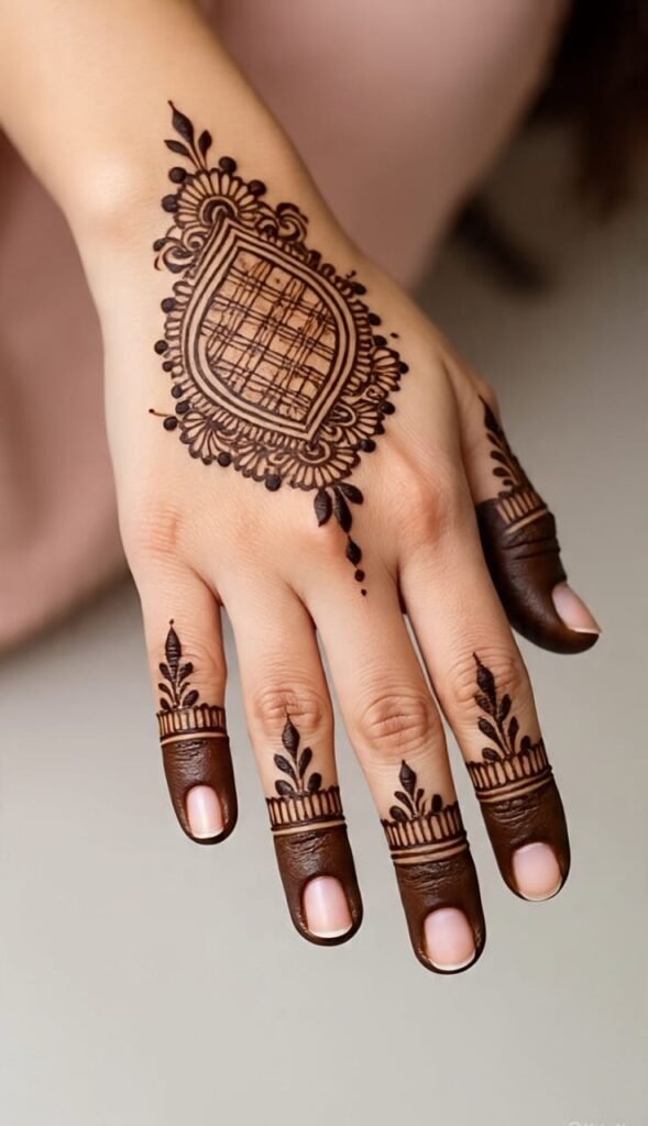 back hand mehndi design simple and beautiful​