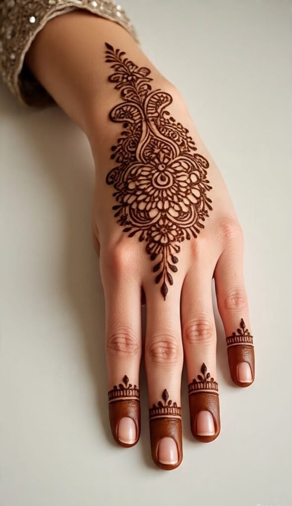back hand simple arabic mehndi design​