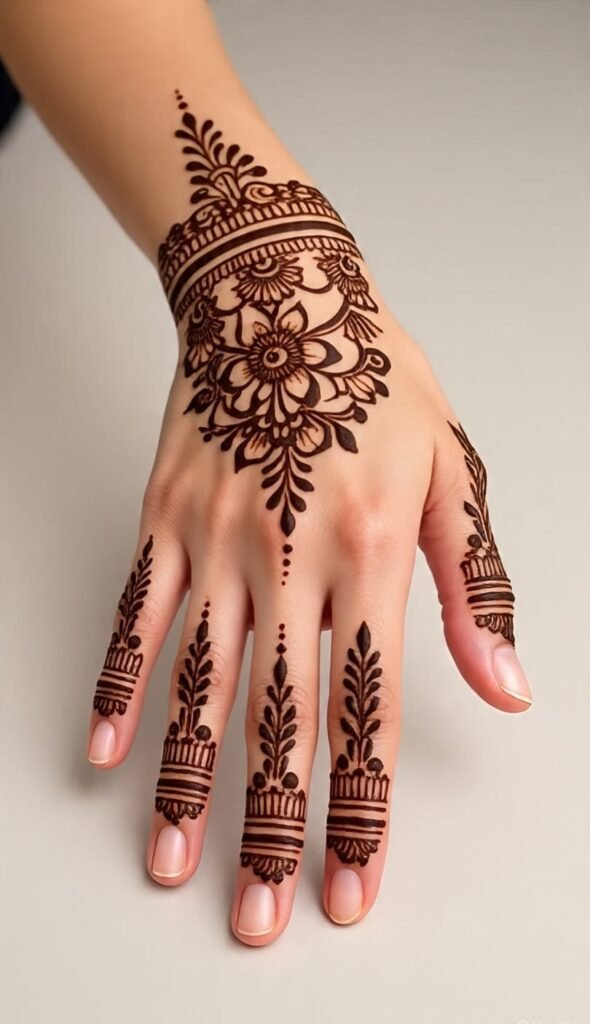 back hand small mehndi designs​