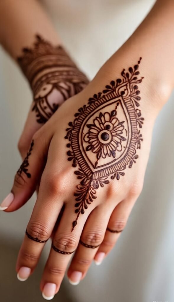 back mehndi design full hand​