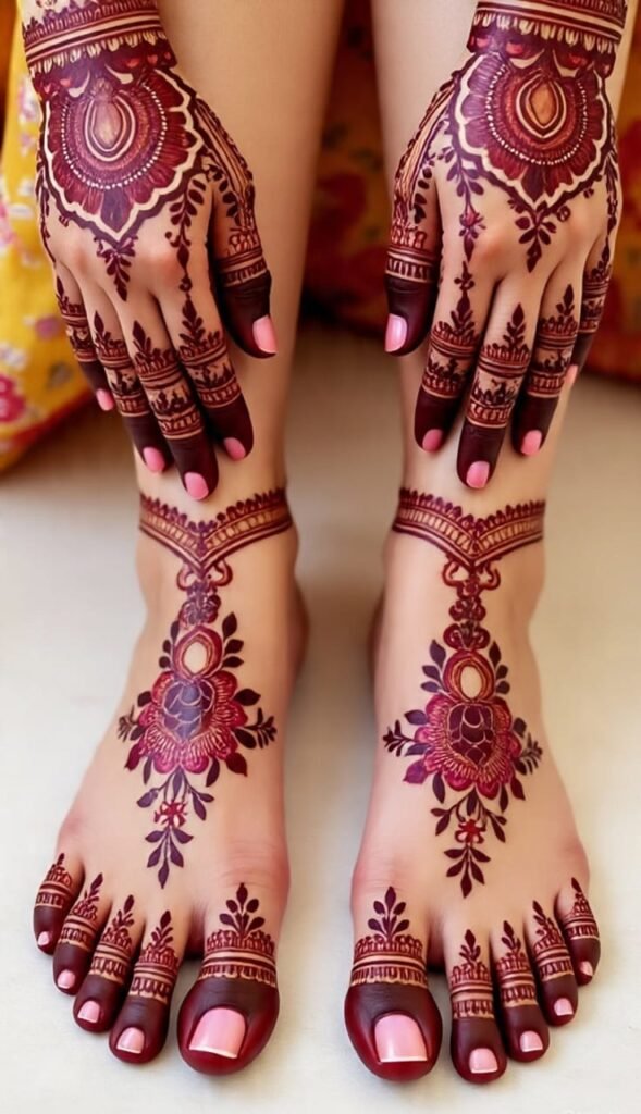 back right hand mehndi design​