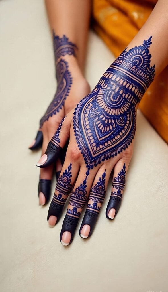 left hand back side mehndi design simple​