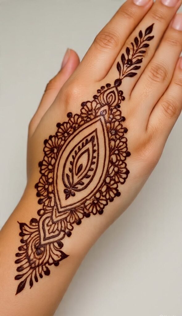 mehndi back hand design easy​