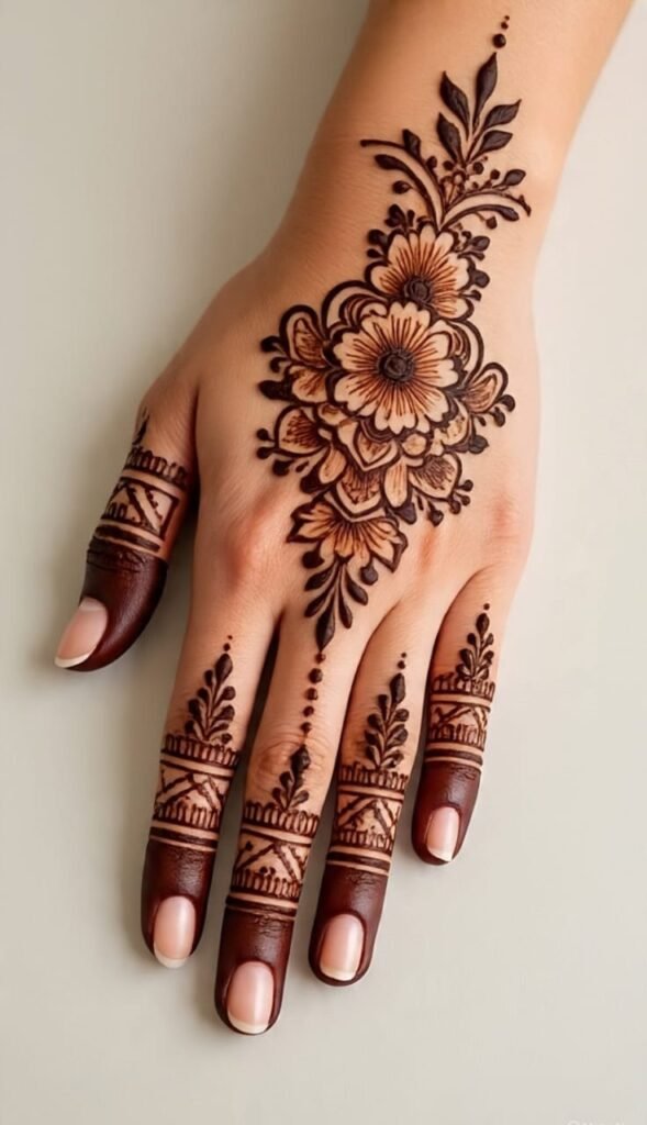 mehndi design bridal full hand back side​