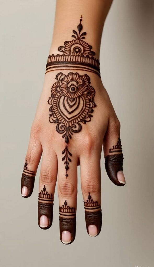 mehndi design for bridal back hand​
