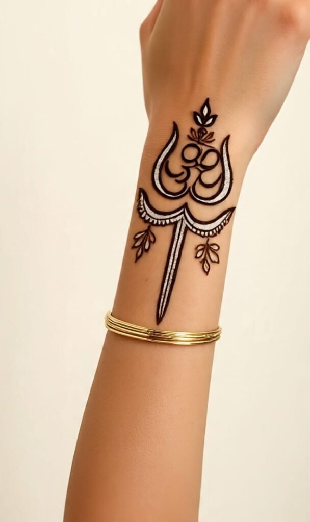 mehndi design inside shiva name​