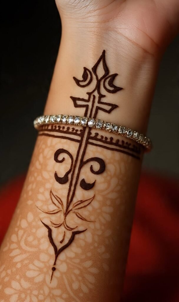 mehndi design of lord shiva​