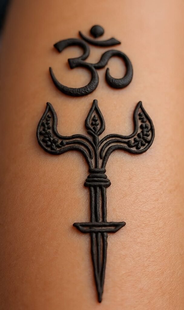 mehndi shiva design for men​