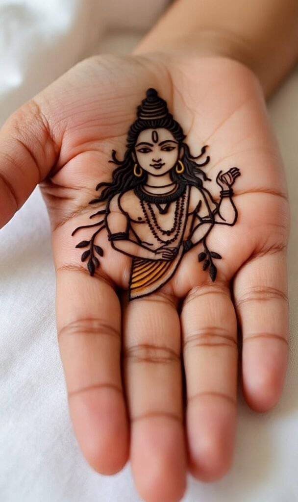 shiva name mehndi design​
