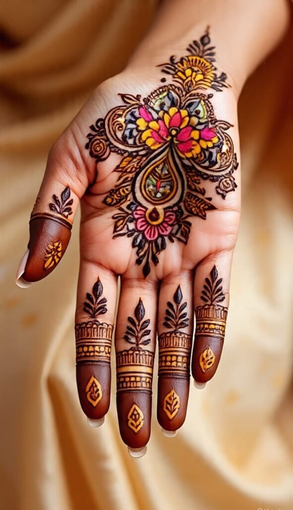 simple back hand arabic mehndi design​