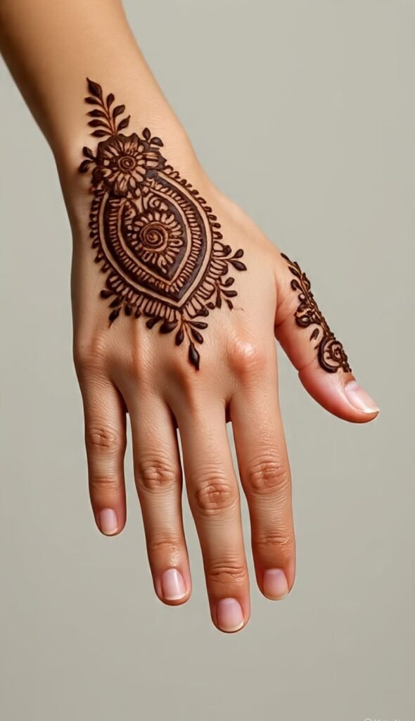 stylish mehndi designs for back hand​