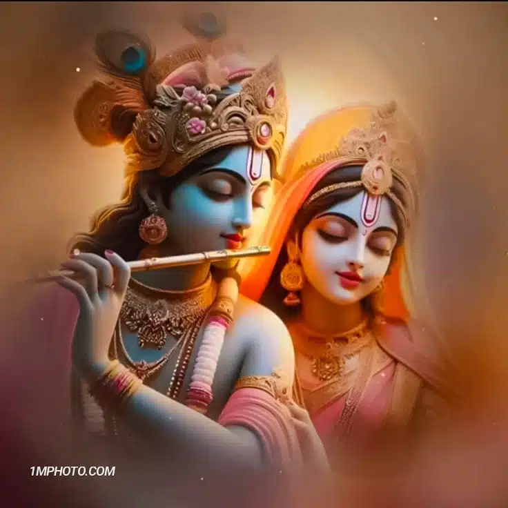 animated romantic images radha krishna​