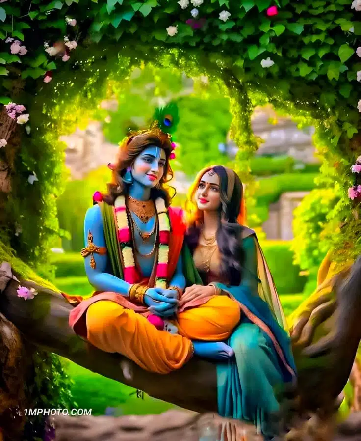 beautiful radha krishna cartoon images​