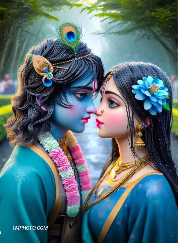 beautiful romantic image of radha krishna​ hd