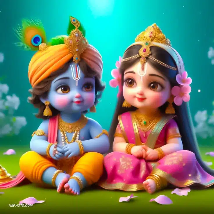 cute dp of radha krishna​