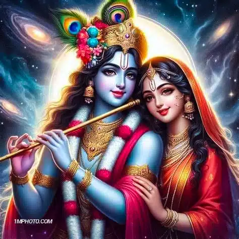 cute radha krishna images romantic​