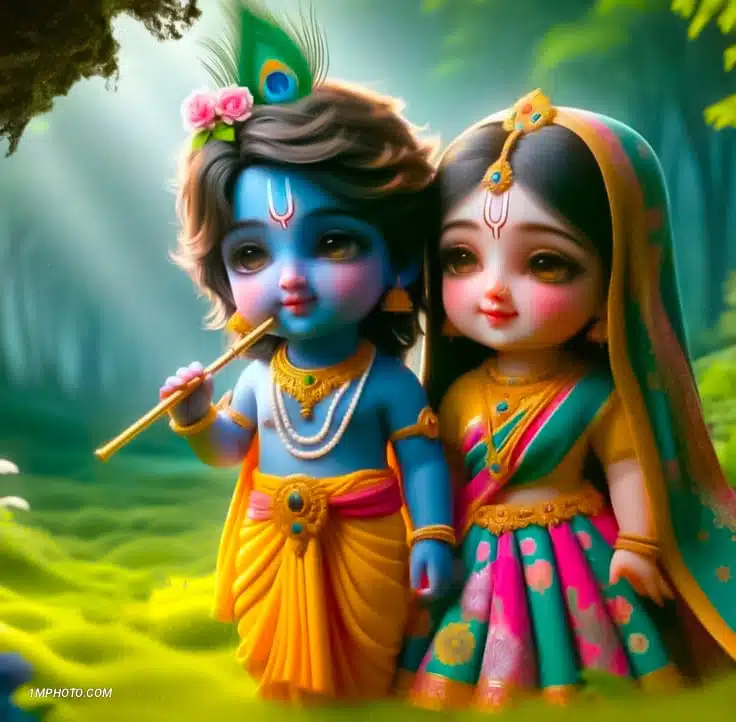 dp of krishna and radha​