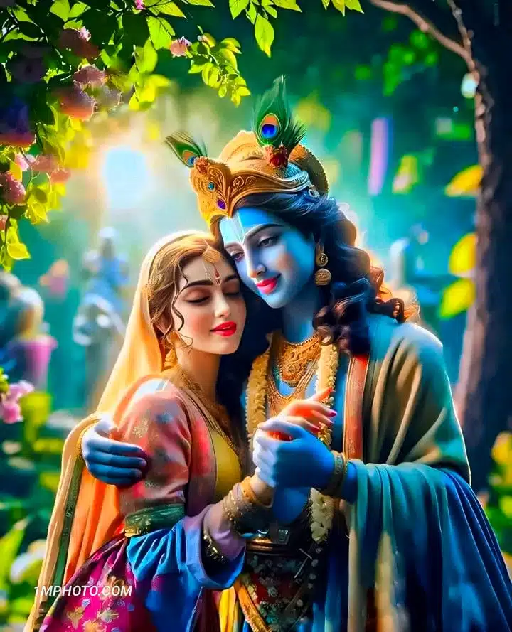 krishna and radha beautiful images​