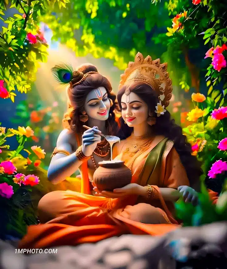 lord krishna beautiful images with radha​