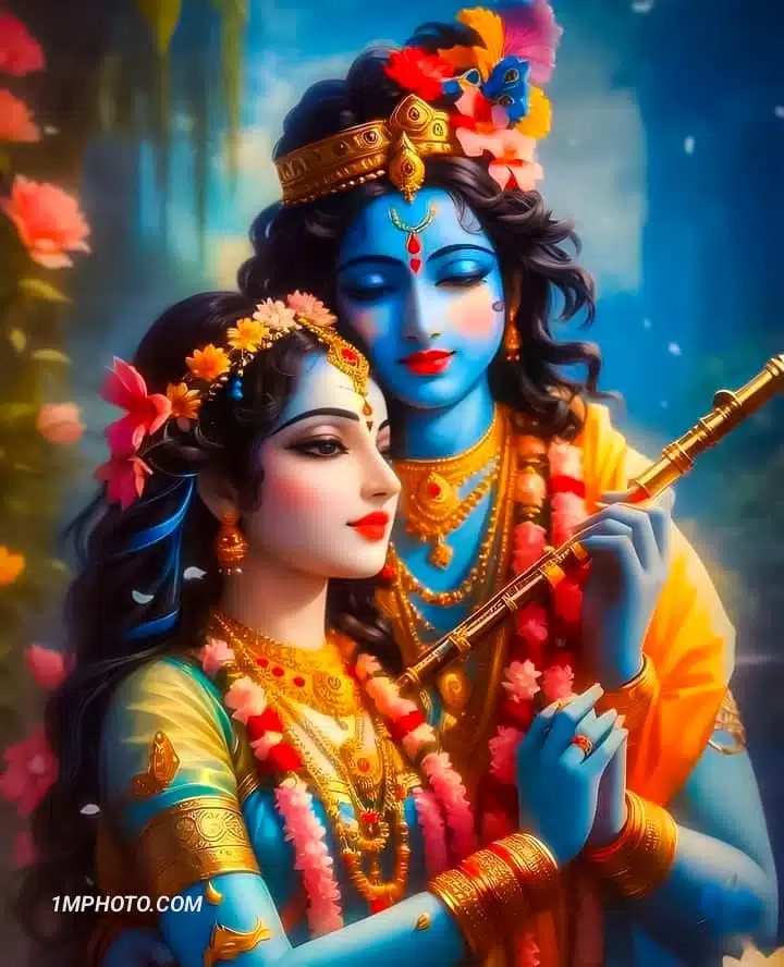 most beautiful krishna radha image of shobana​