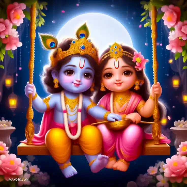 radha krishna dp with quotes​