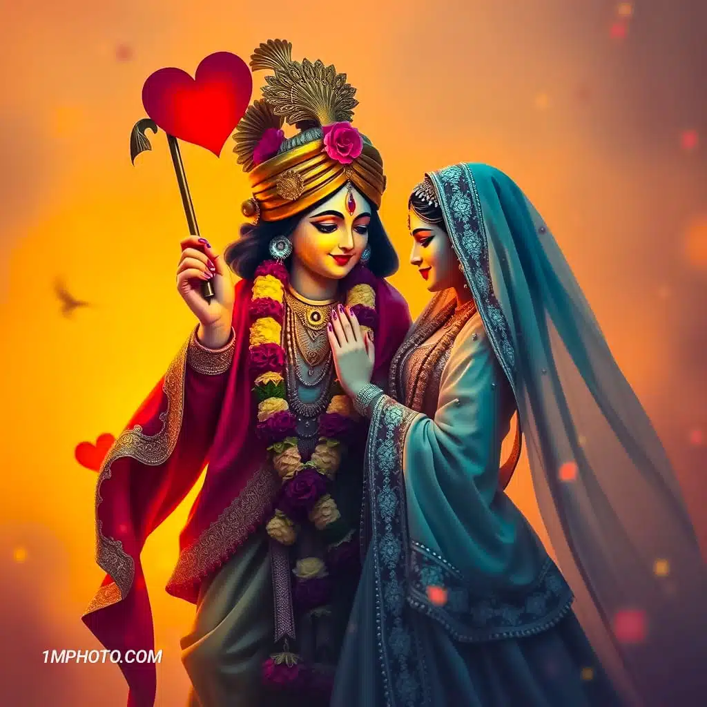 radha krishna love images hd in beautiful​