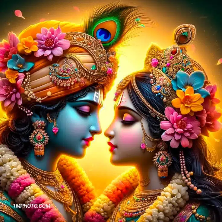 radha krishna romantic gif images​