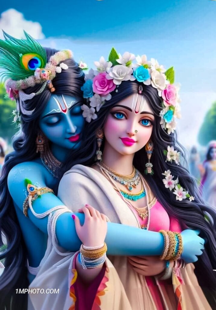 radha krishna romantic image art​