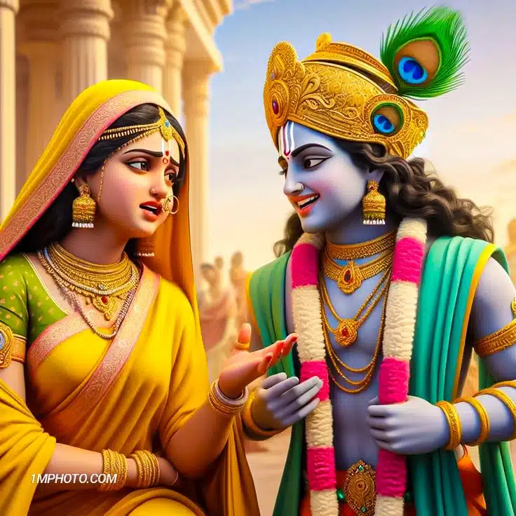 radha krishna romantic message gif images​